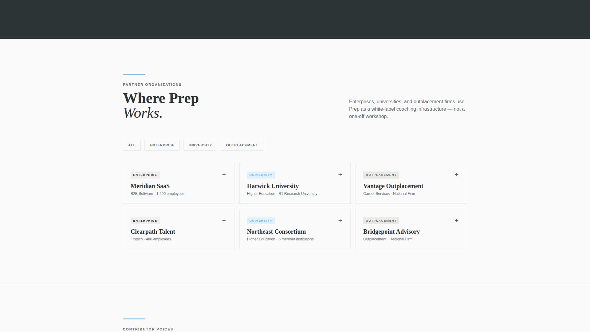 Prep - Editorial Interviewcoaching Landing Page Template