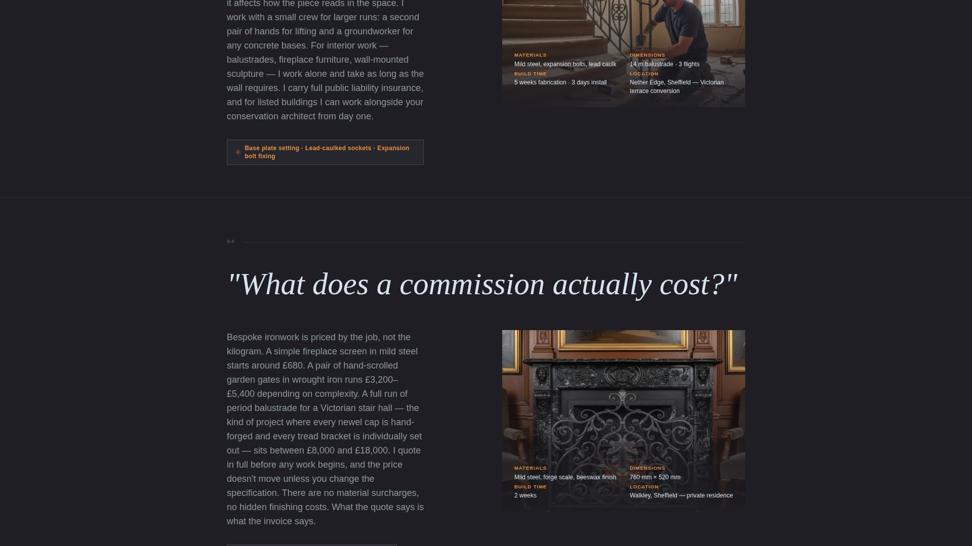 Forge - Bespoke Ironworker Landing Page Template