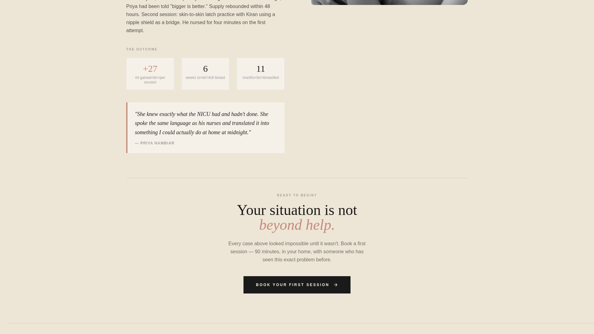 Lactation Consultant Booking Website Template