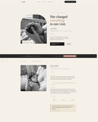 Lactation Consultant Booking Website Template