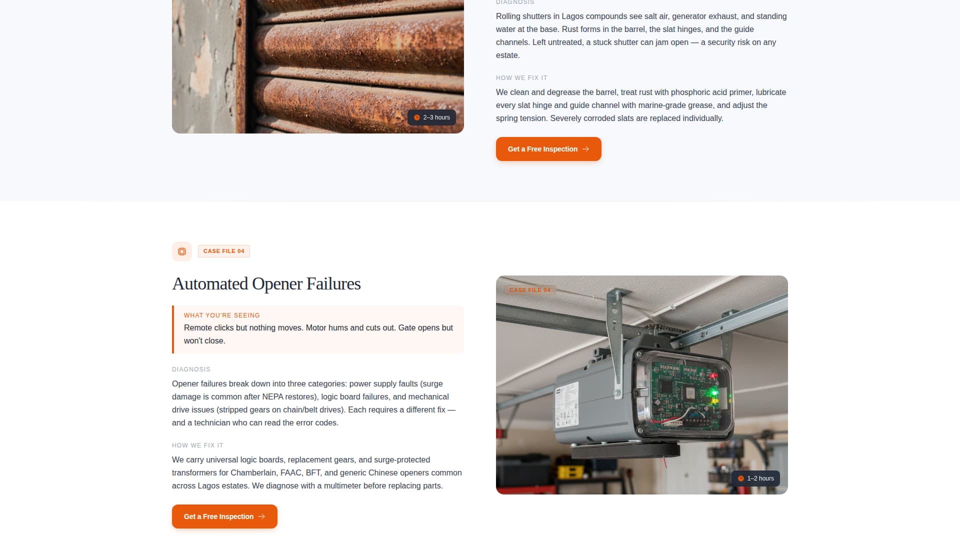 Hinge - Reliable Garagedoor Landing Page Template