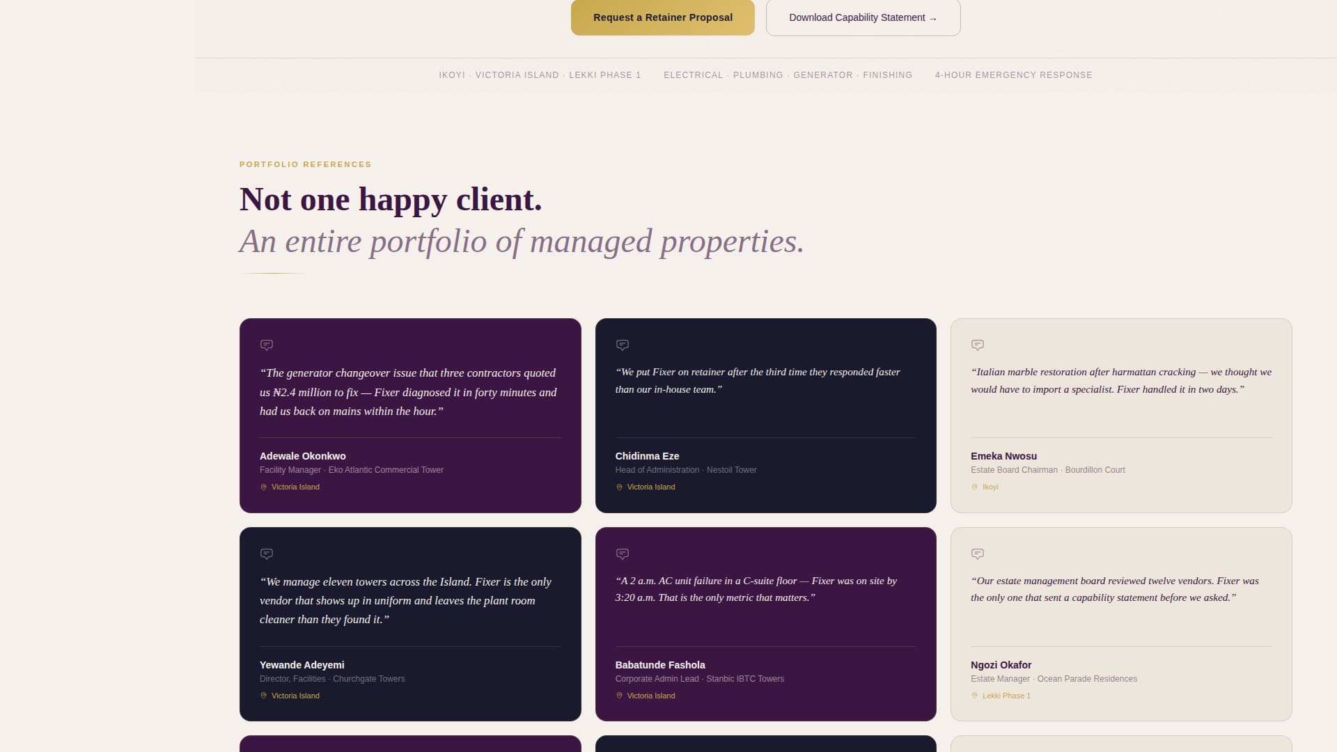 Fixer - Elite Handyman Landing Page Template