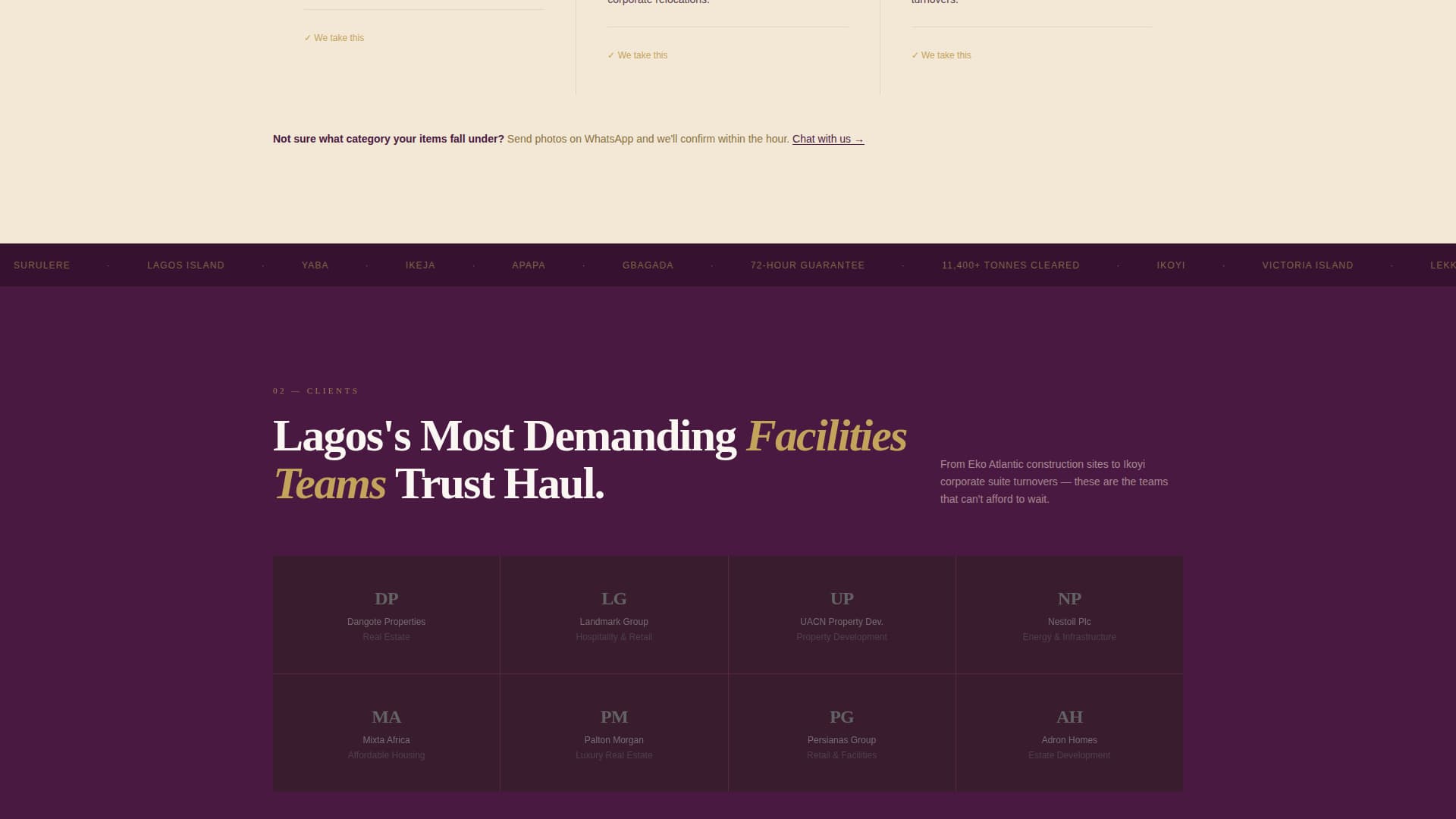 Purge — Efficient Debris Removal Landing Page Template