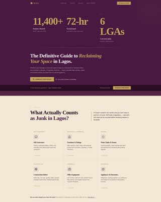 Purge — Efficient Debris Removal Landing Page Template