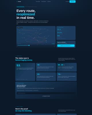 Route - Powerful Fleet Optimization Landing Page Template