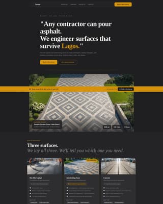 Tarmac - Premium Paving Landing Page Template