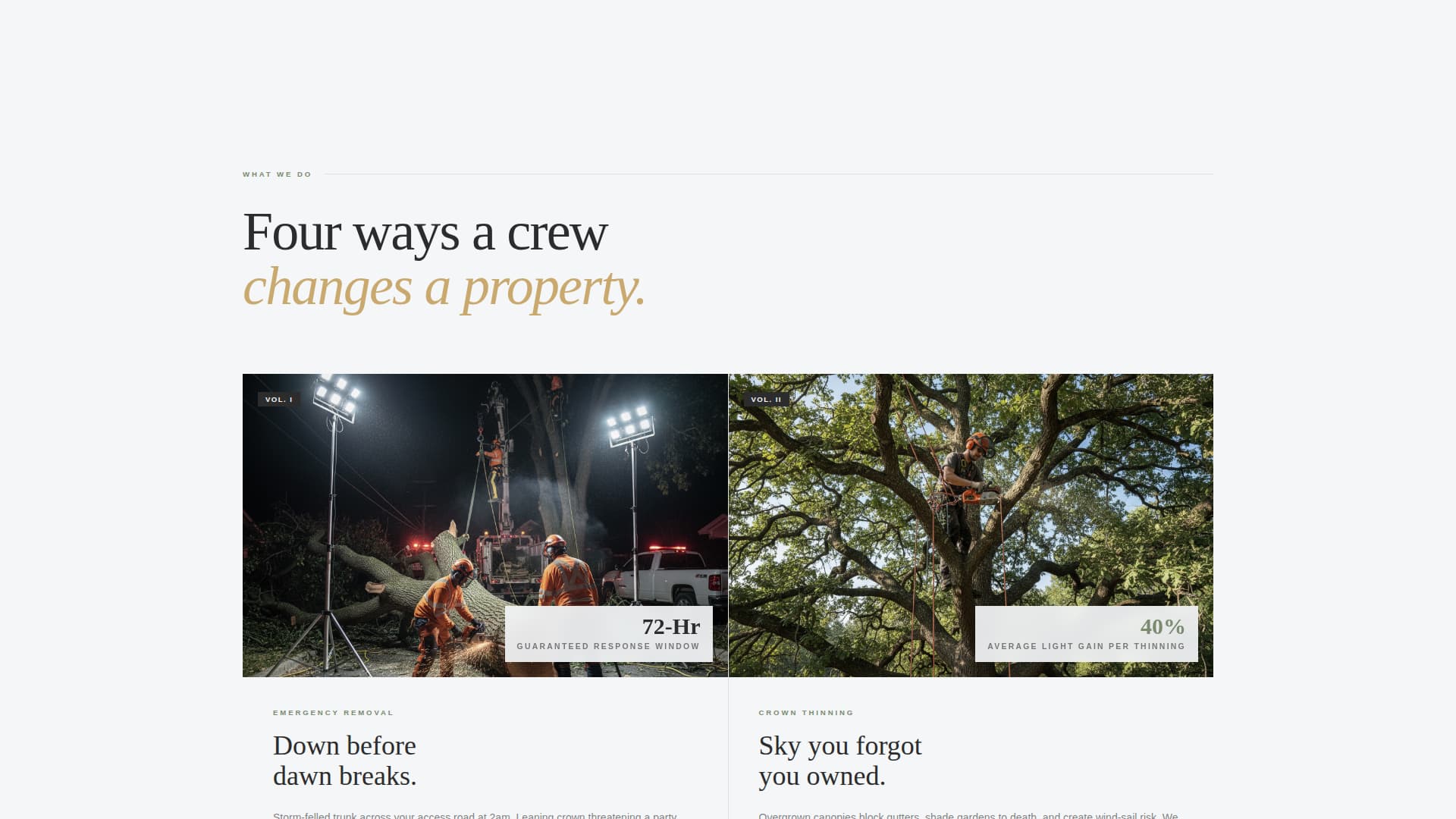 Canopy - Editorial Treeservice Landing Page Template