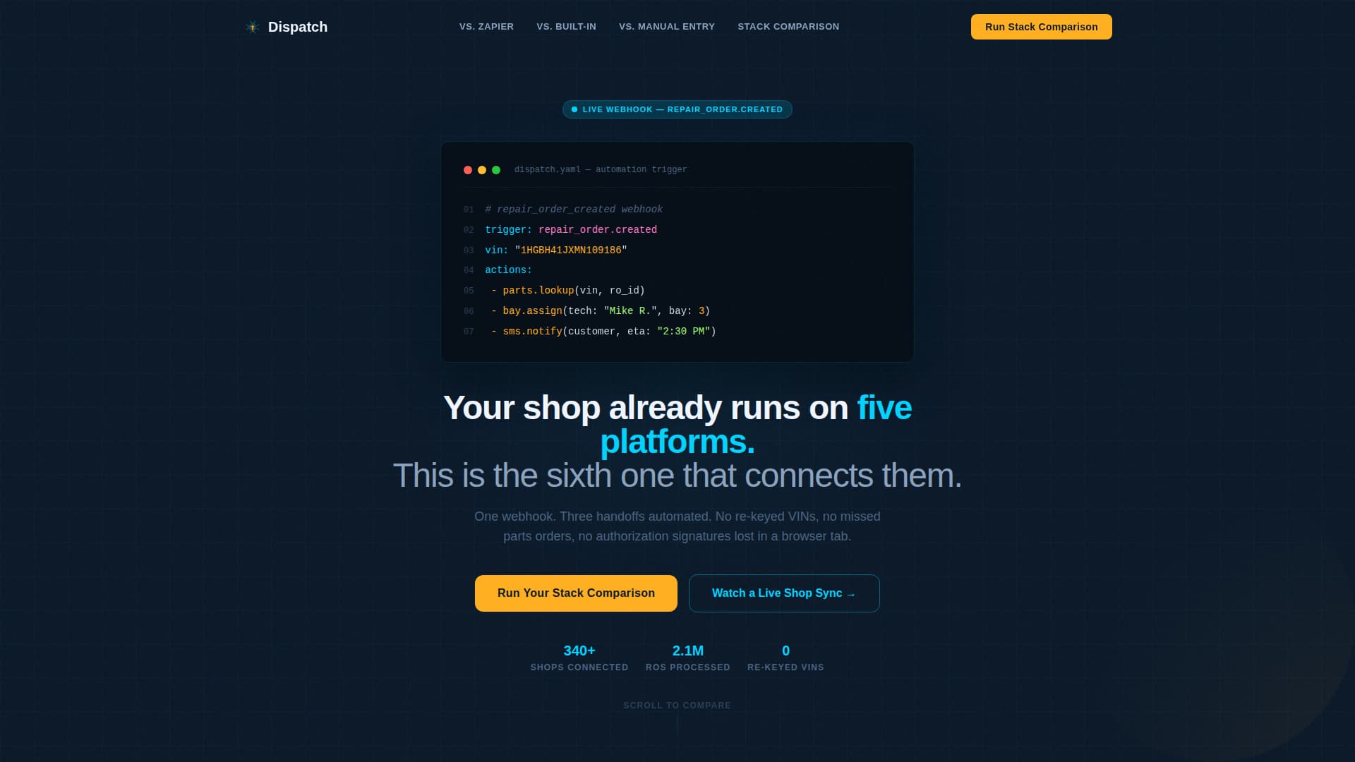 Dispatch - Powerful Automotive Workflow Landing Page Template