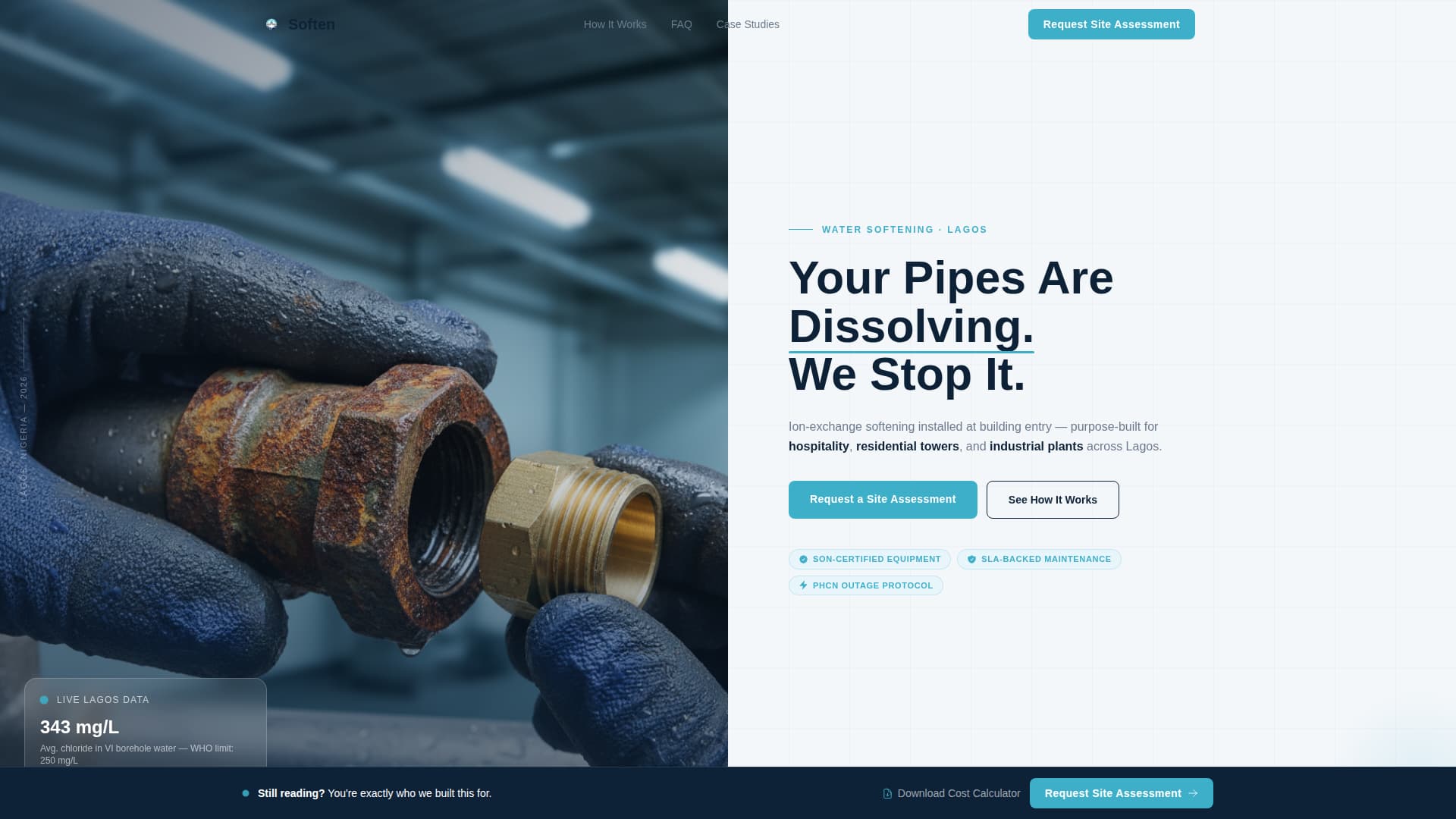 Crystal — Proven Mineral Removal Landing Page Template