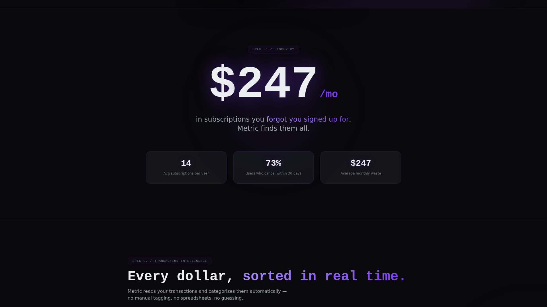 Metric - Powerful Fintech Landing Page Template