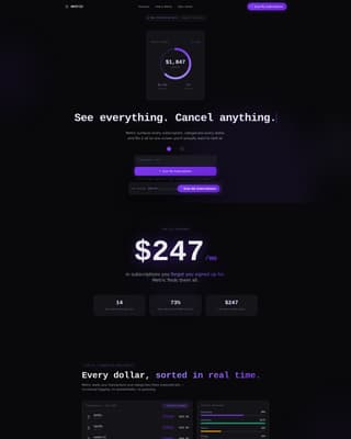 Metric - Powerful Fintech Landing Page Template