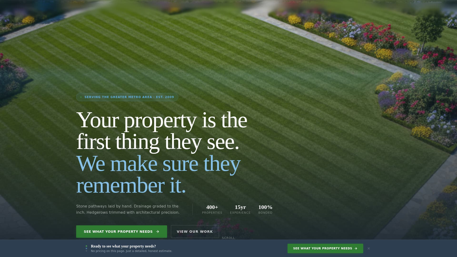 Groundskeep - Authoritative Landscaper Landing Page Template
