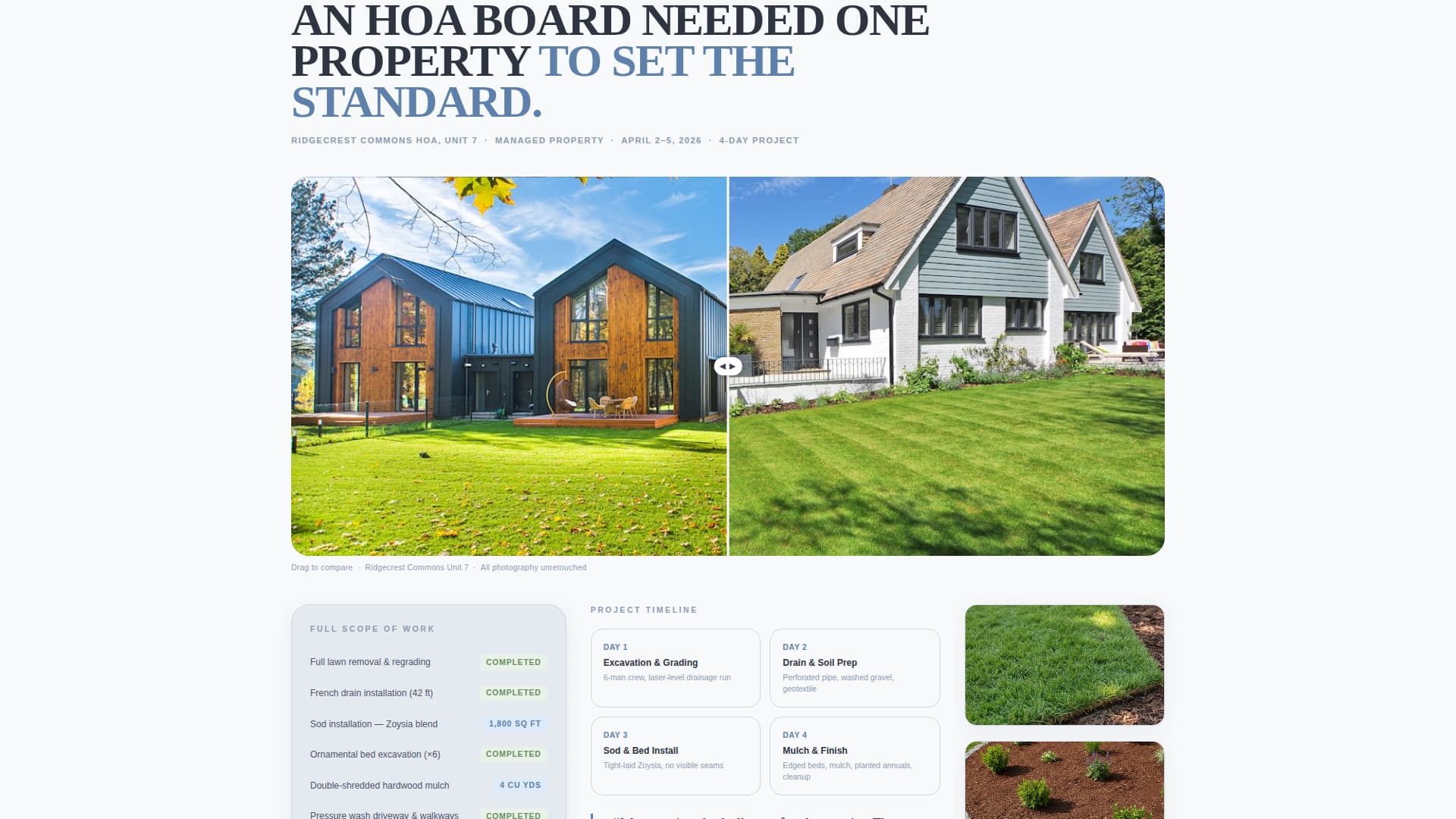 Mow - Precision Landscaper Landing Page Template