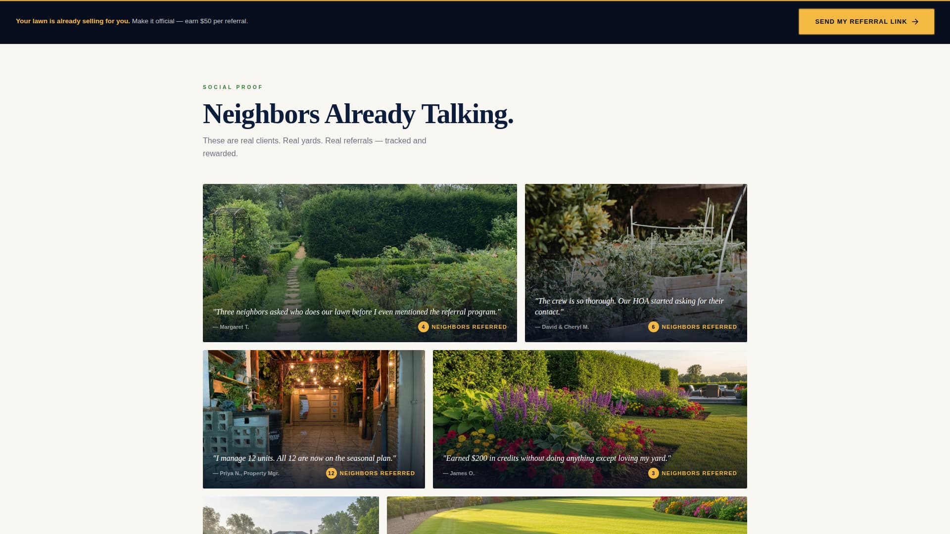 Refer - Rewarding Landscaper Landing Page Template