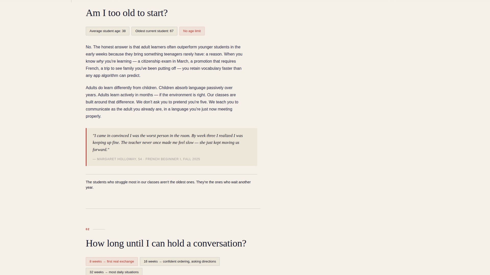 Fluent - Persuasive Languageschool Landing Page Template