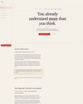 Fluent - Persuasive Languageschool Landing Page Template