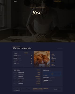 Rise - Dynamic Bakery Landing Page Template