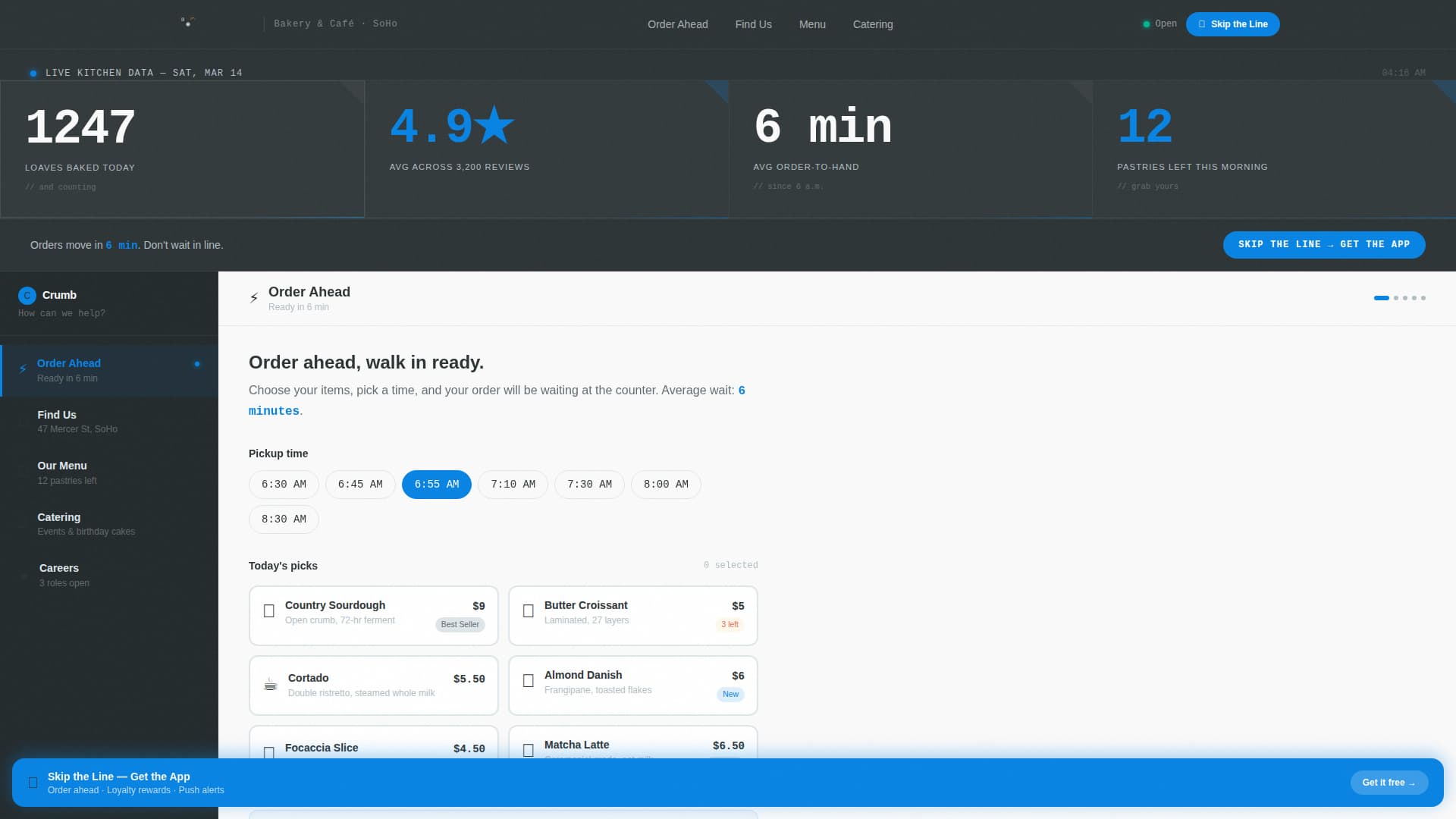 Crumb - Dynamic Bakery Landing Page Template