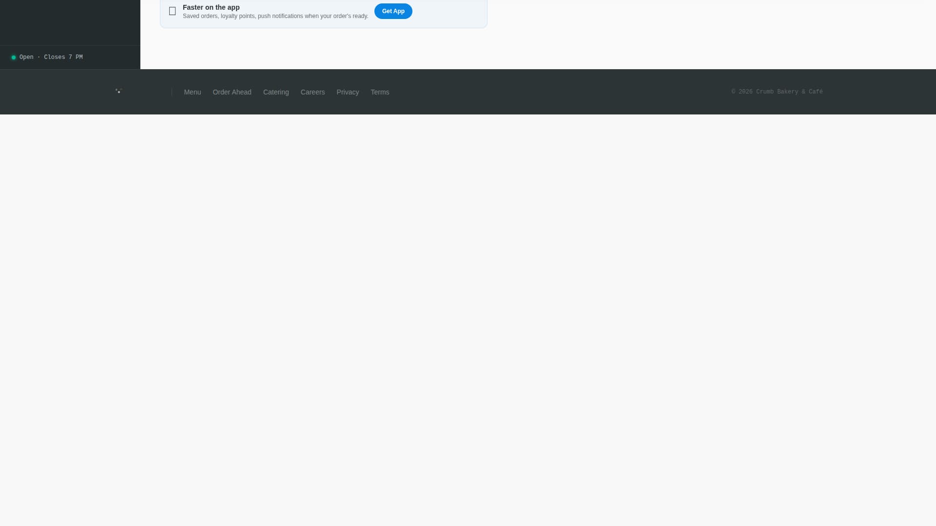 Crumb - Dynamic Bakery Landing Page Template