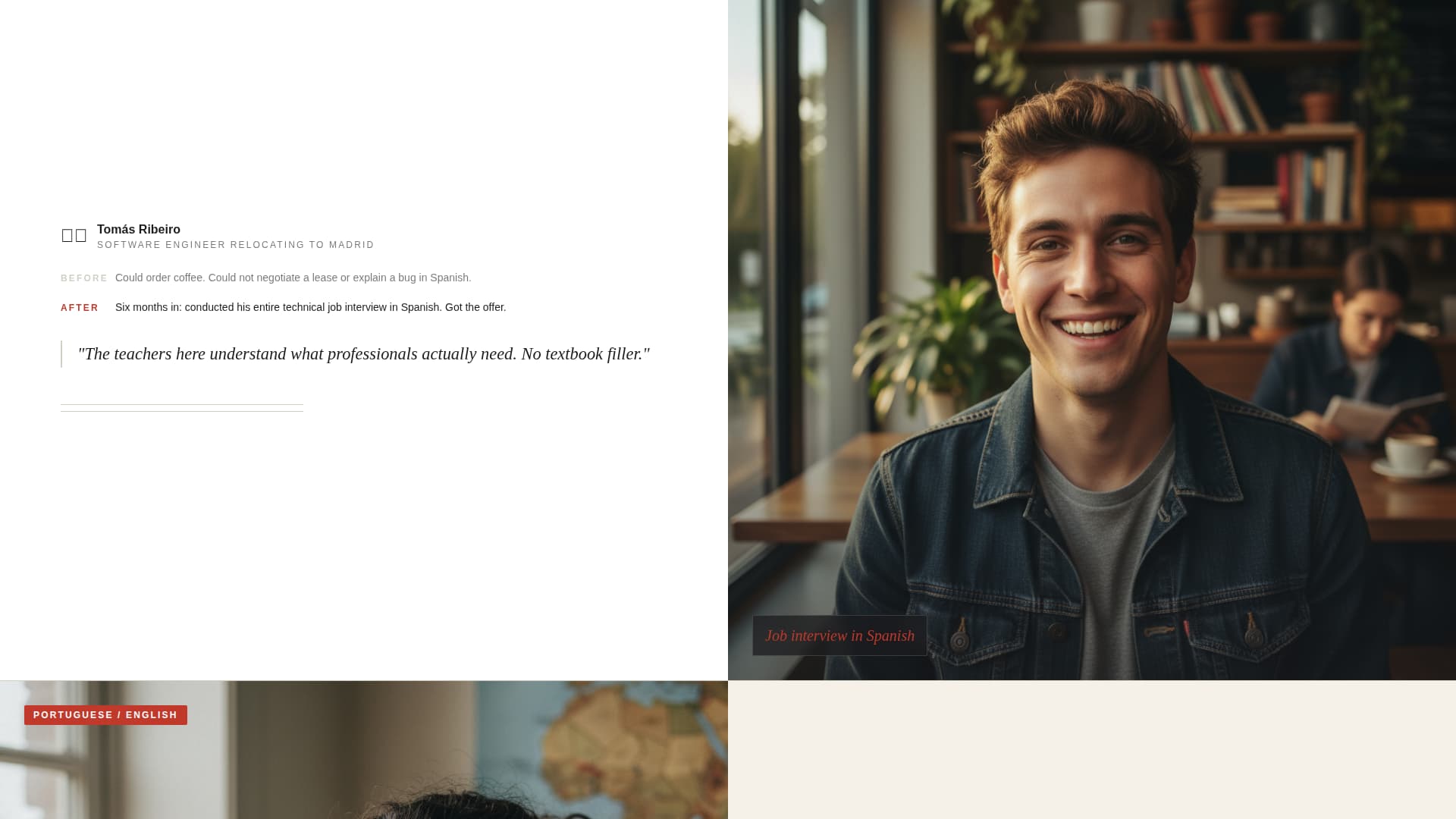 Language School Marketing Booking Website Template