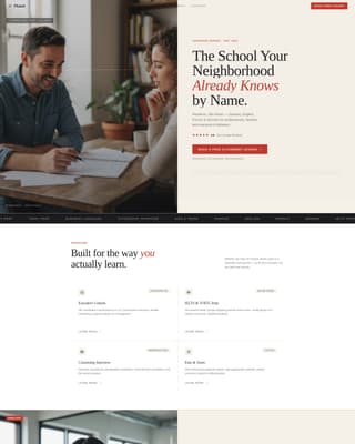 Language School Marketing Booking Website Template