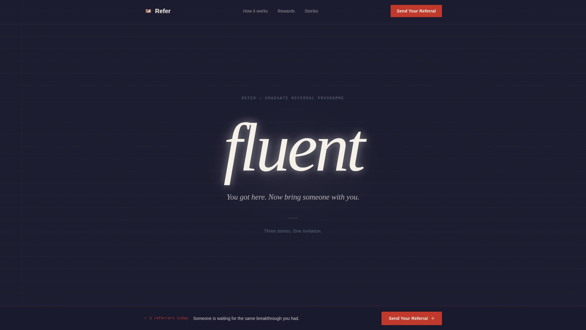 Refer - Fluent Language Landing Page Template