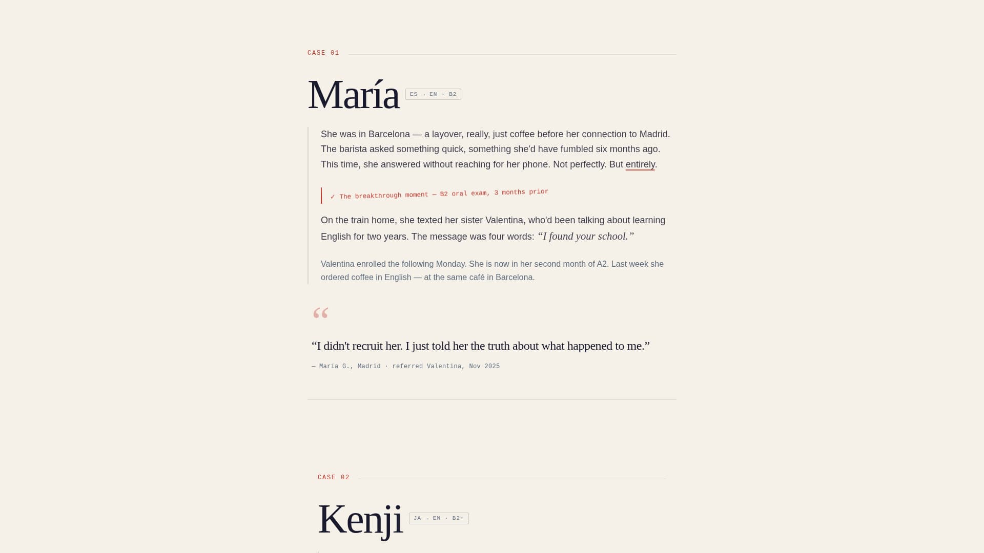 Refer - Fluent Language Landing Page Template