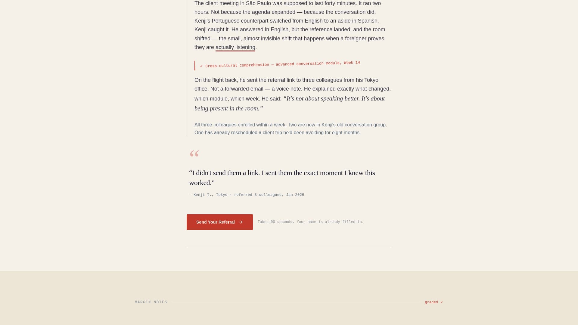 Refer - Fluent Language Landing Page Template