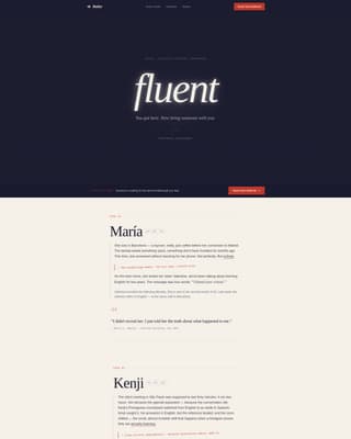 Refer - Fluent Language Landing Page Template