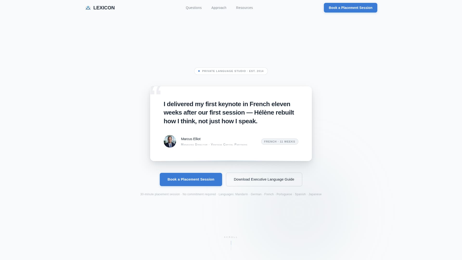 Language Teacher Booking Website Template