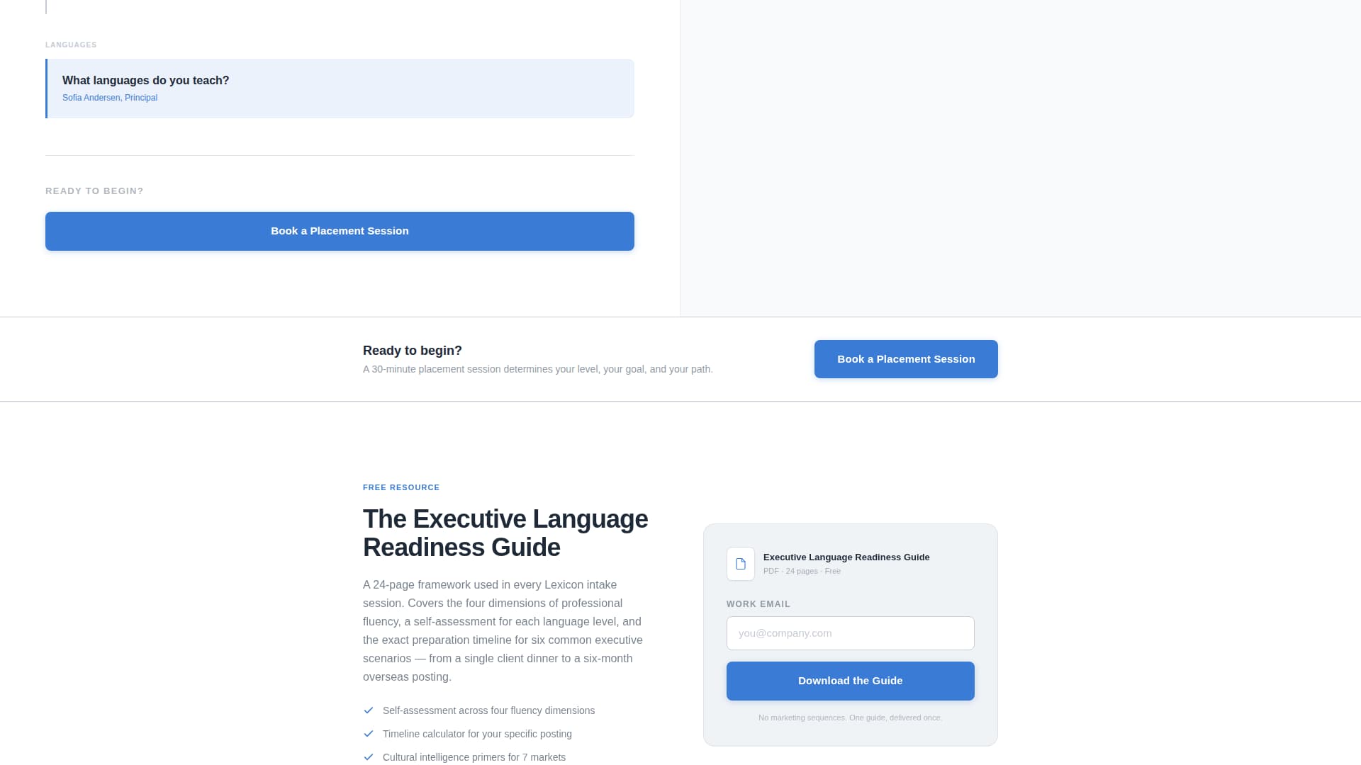 Language Teacher Booking Website Template