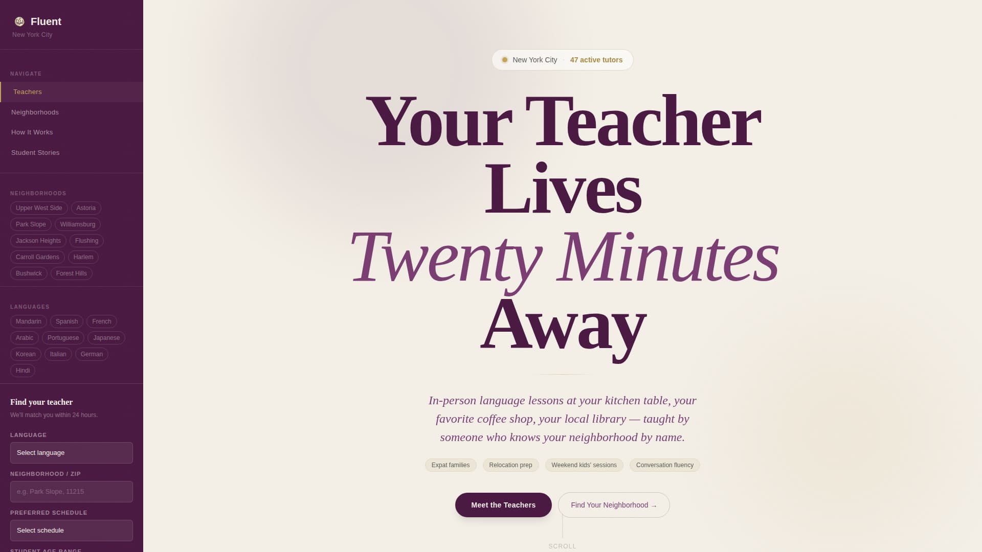 Language Teacher Professional Website Template