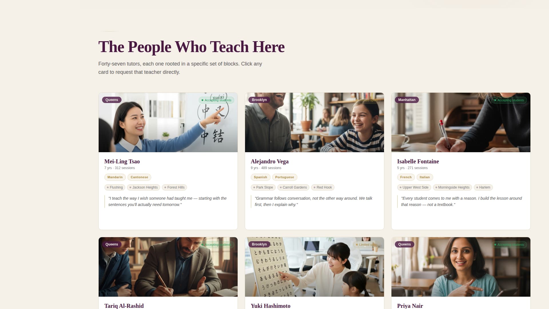 Language Teacher Professional Website Template