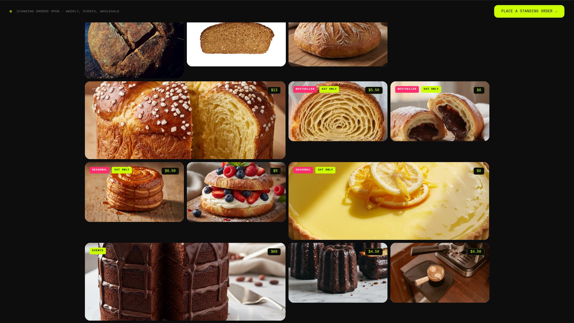 Crumb - Bold Bakery Landing Page Template