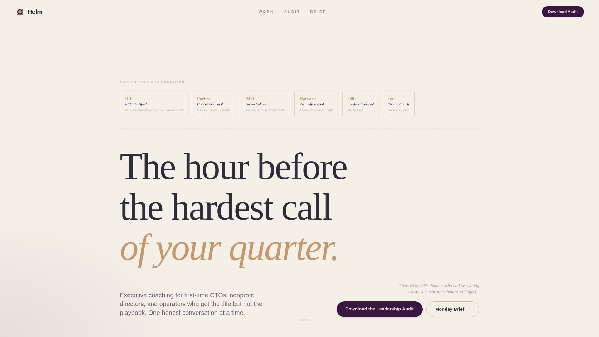 Helm - Authoritative Leadershipdevelopment Landing Page Template