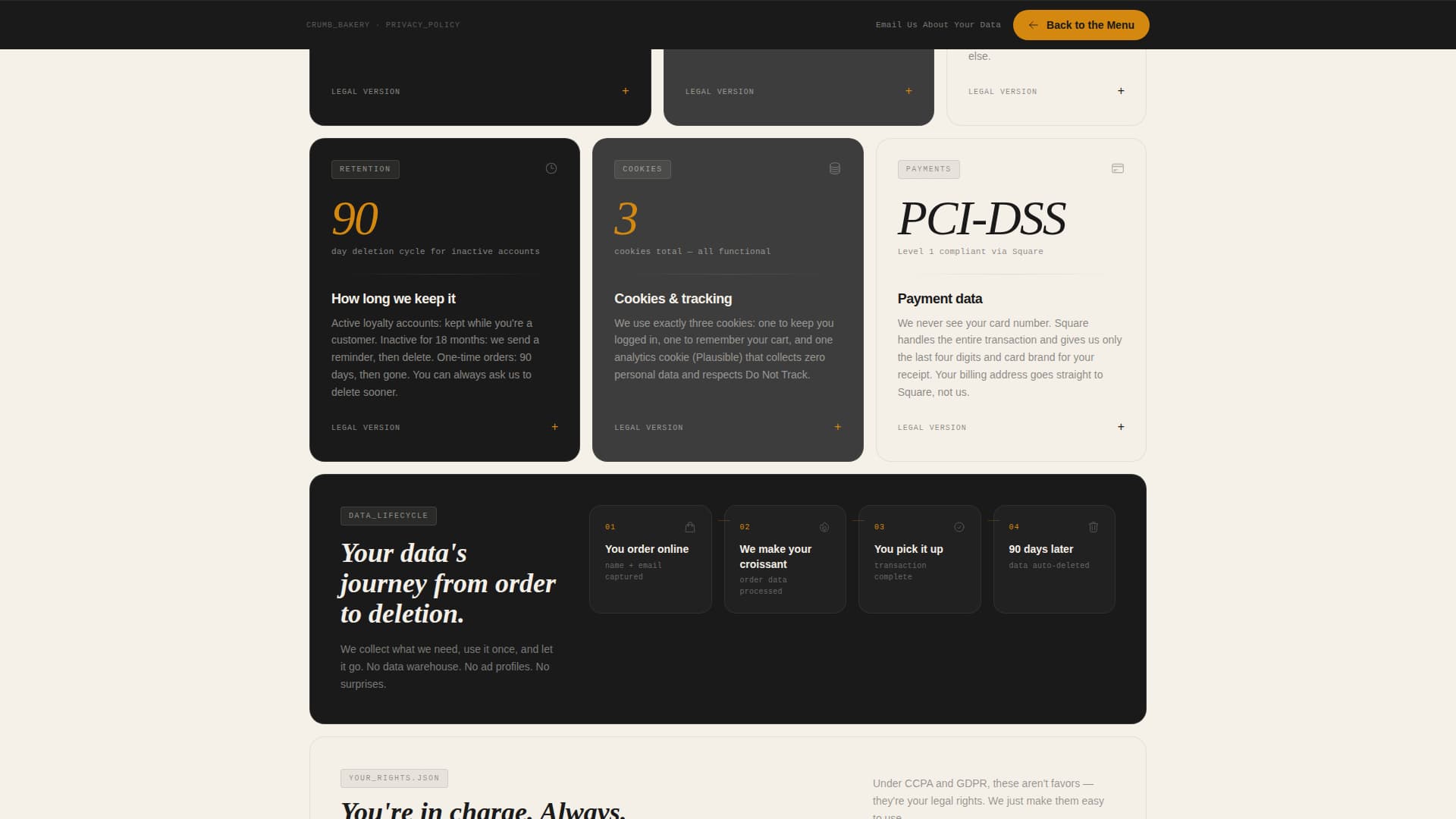 Crumb - Transparent Bakery Landing Page Template