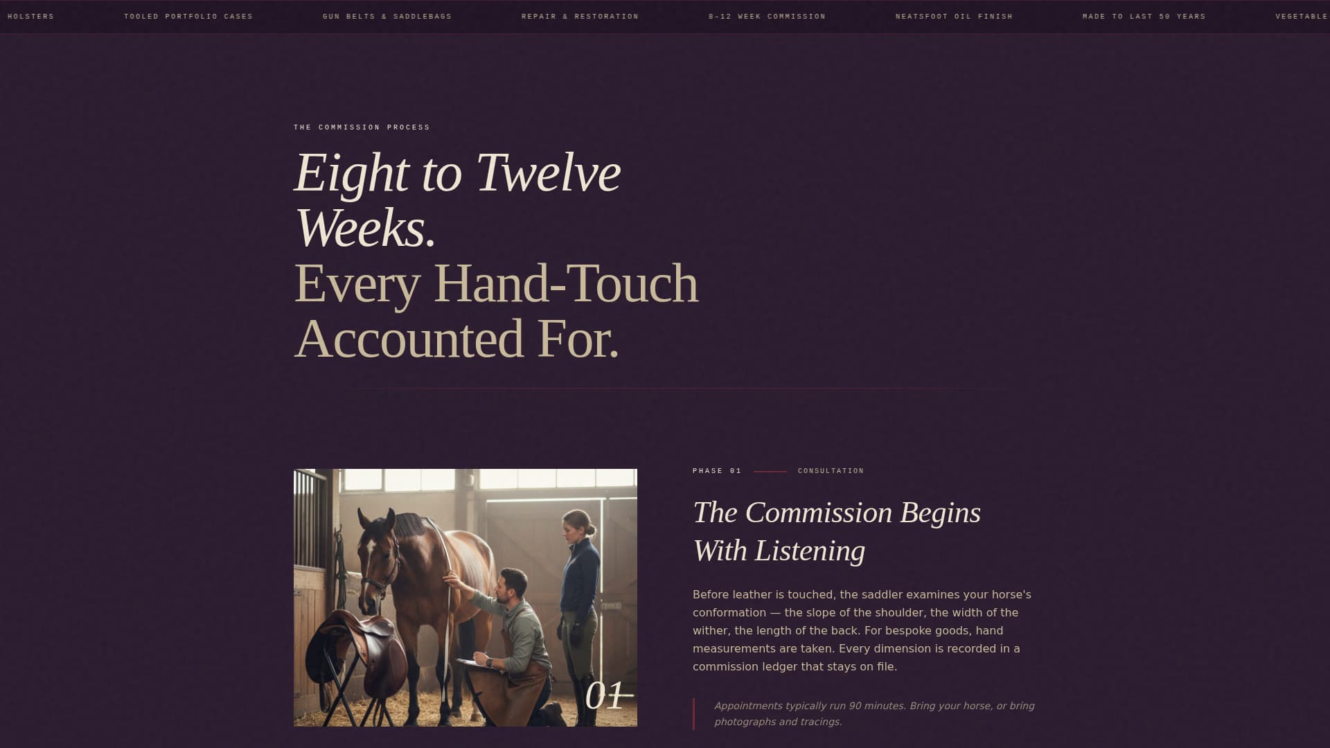 Leather Worker & Saddler Business Blog Website Template