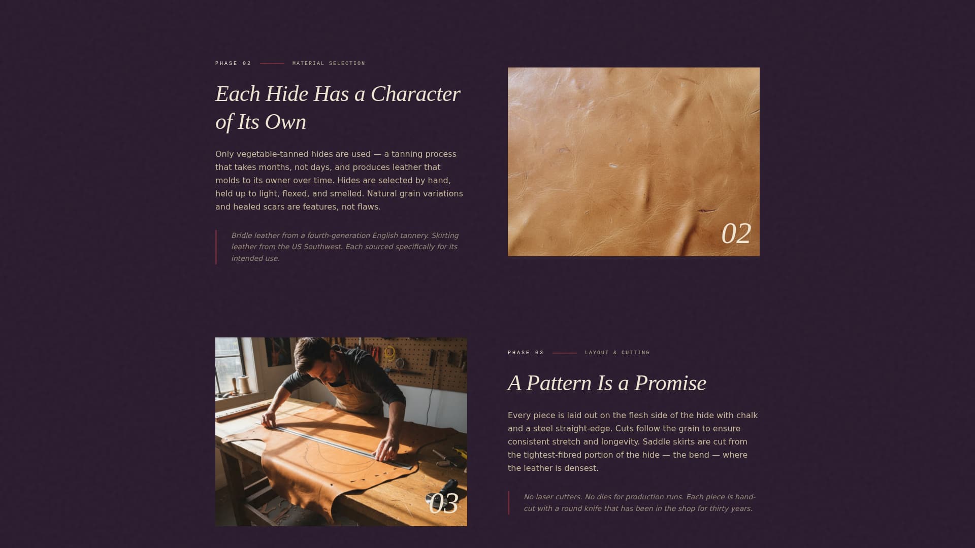 Leather Worker & Saddler Business Blog Website Template