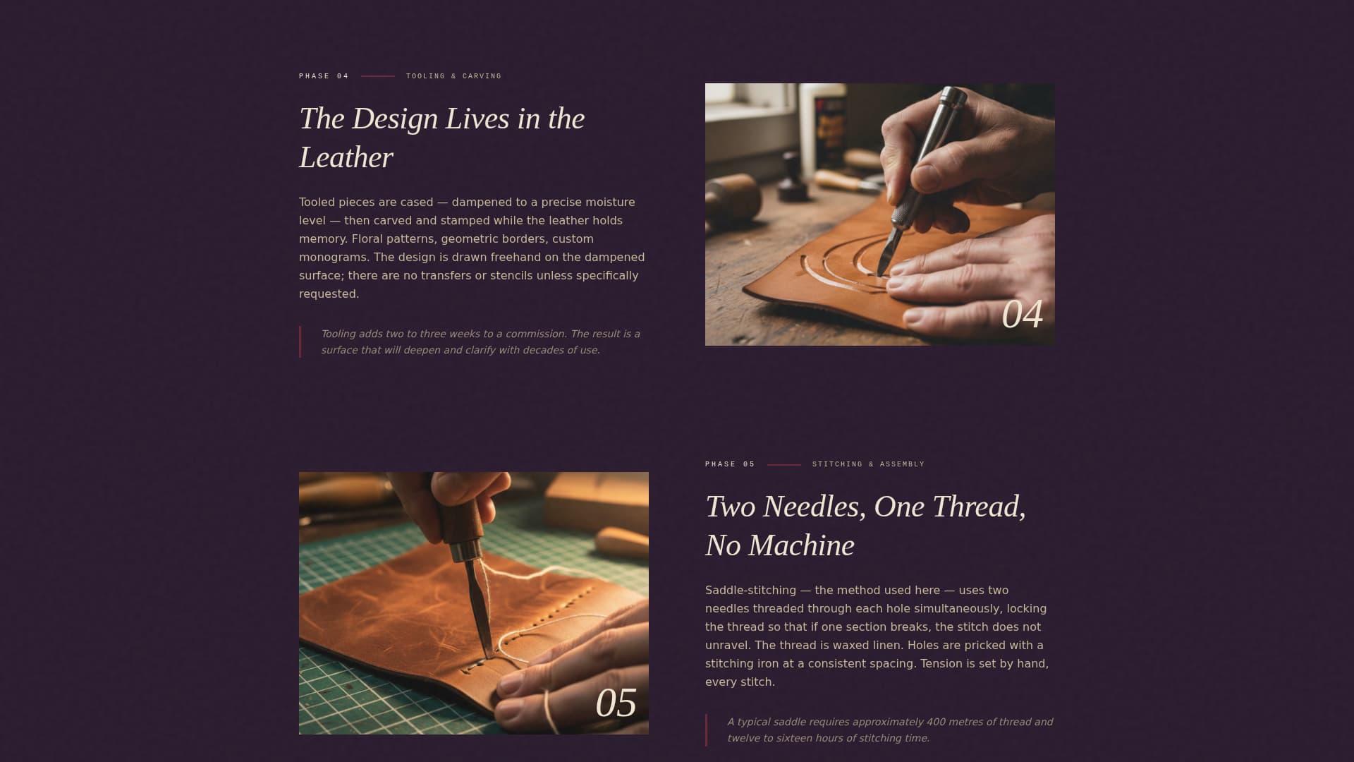 Leather Worker & Saddler Business Blog Website Template