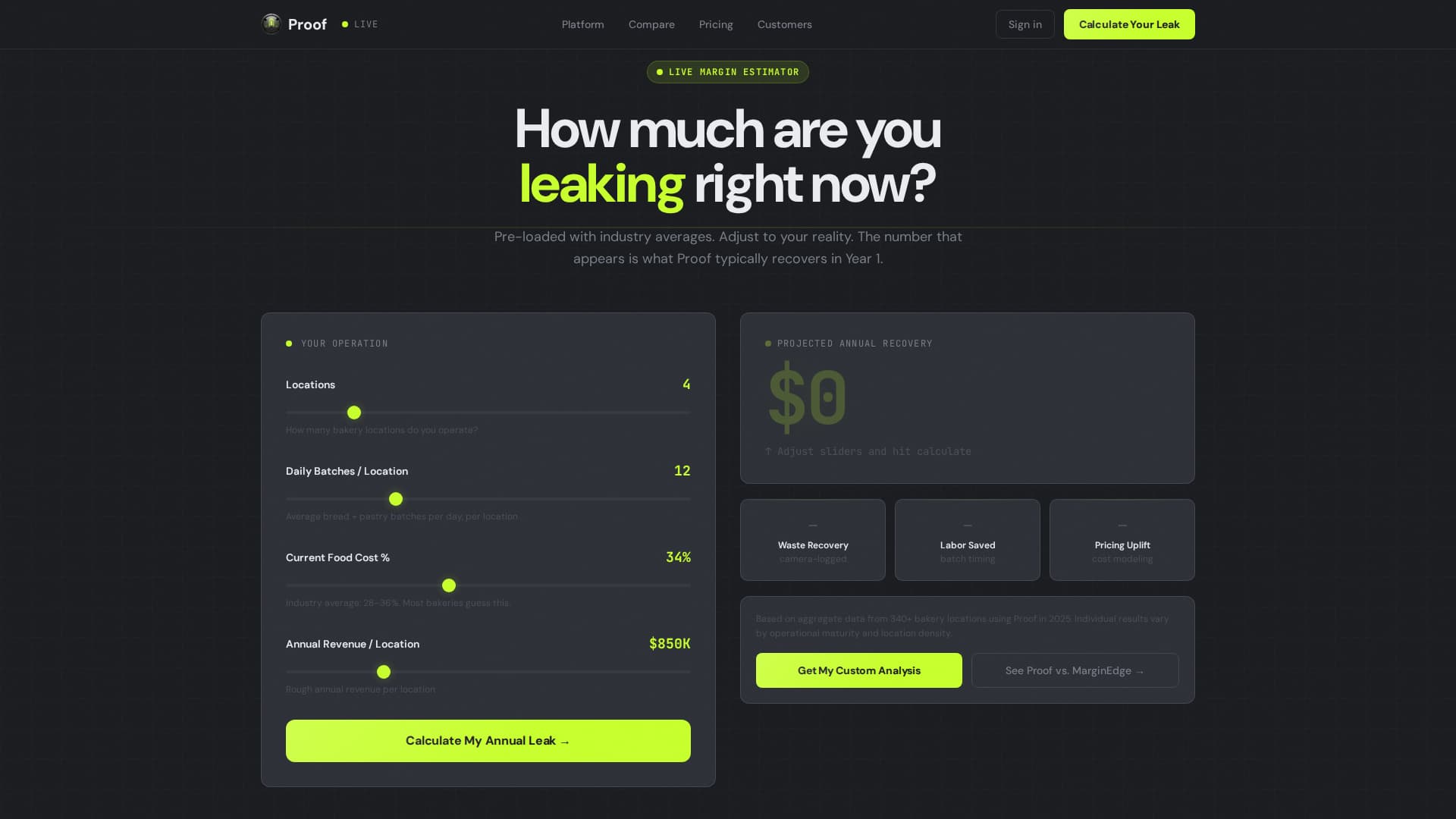 Proof - Precision Bakery Landing Page Template