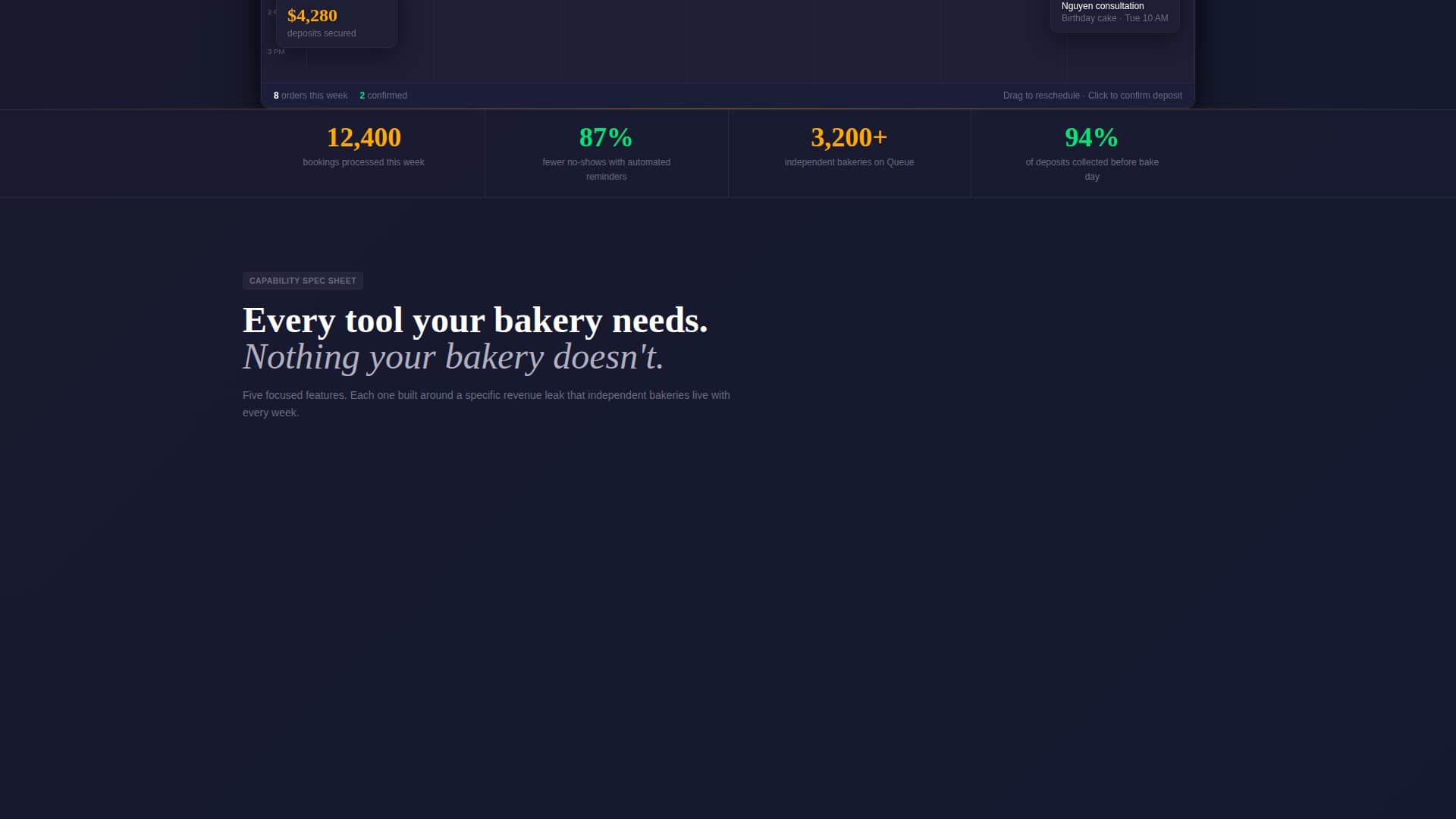 Bakery Vertical SaaS Booking Website Template