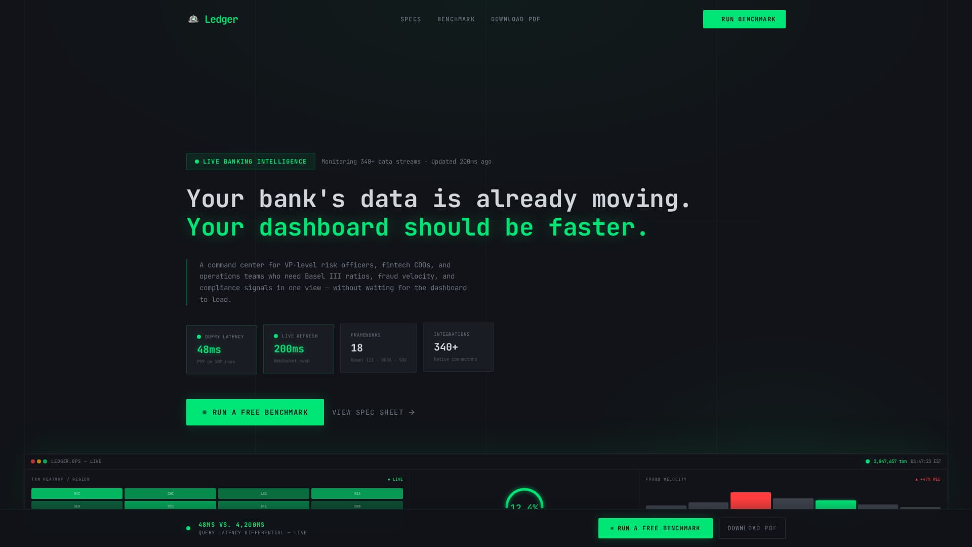 Ledger - Highperformance Banking Landing Page Template