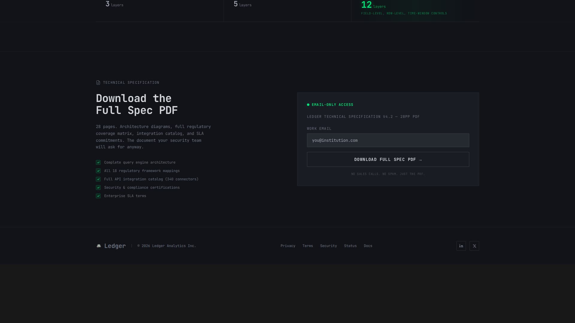 Ledger - Highperformance Banking Landing Page Template