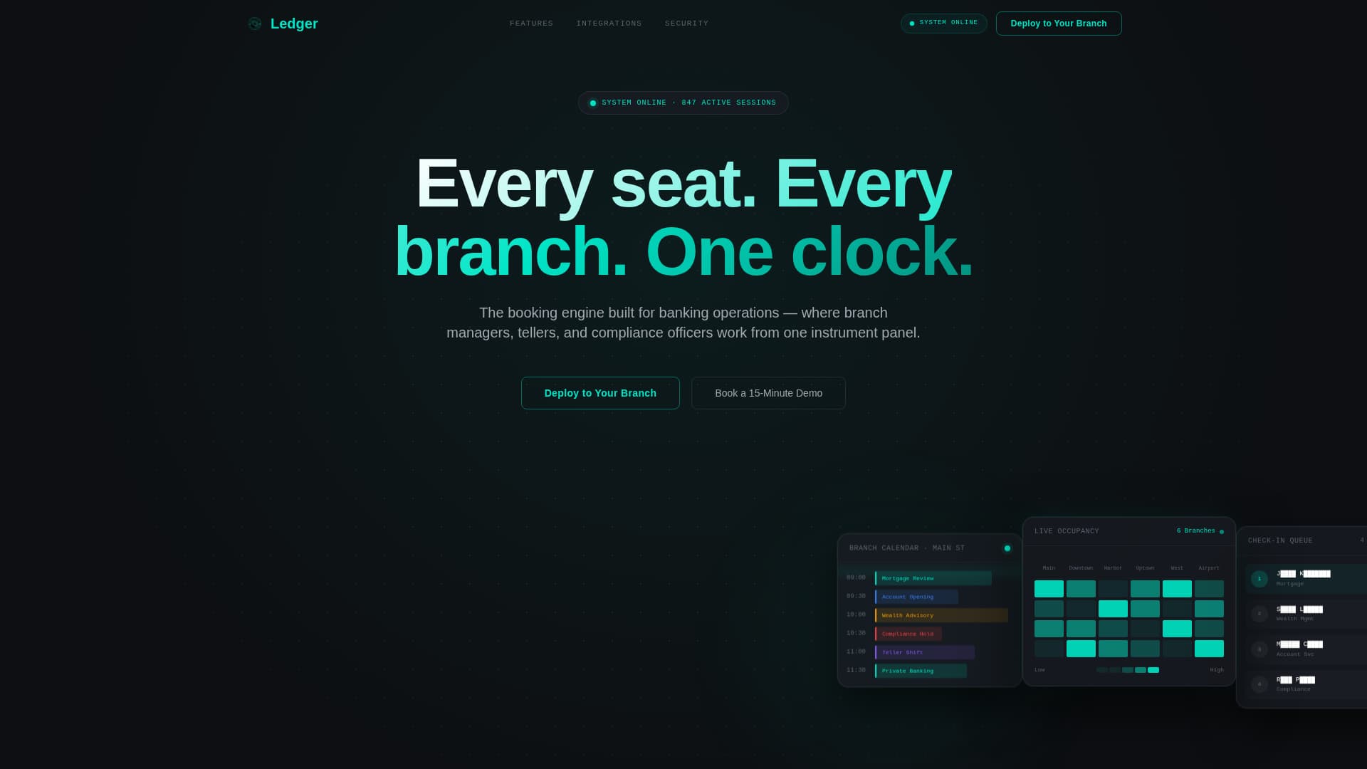 Ledger - Precision Banking Landing Page Template