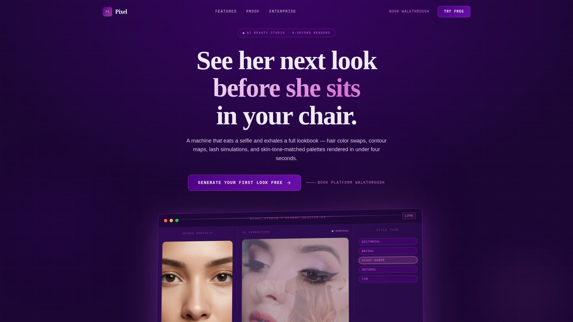 Pixel - Transformative Beauty Landing Page Template