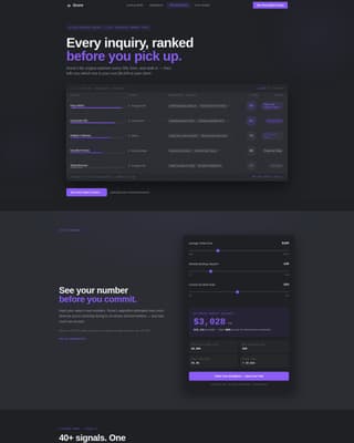 Score - Intelligent Salon Landing Page Template