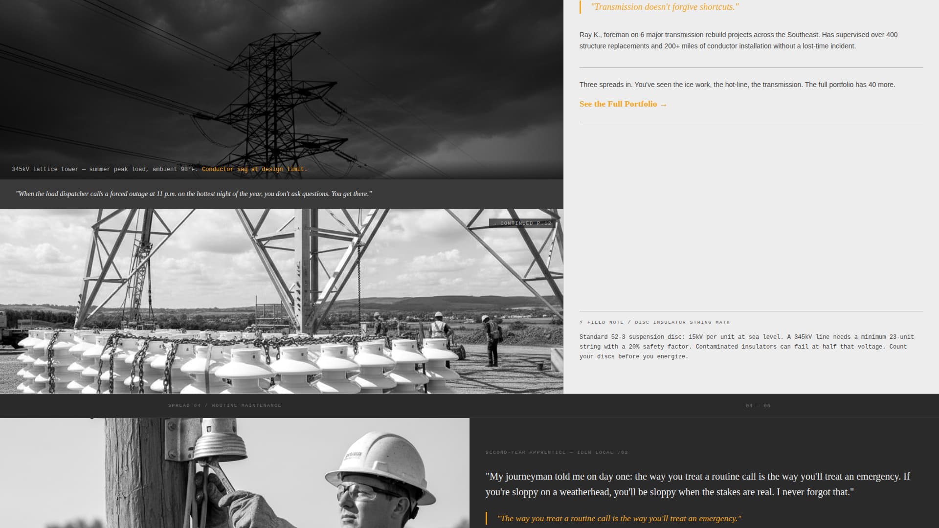 Lineworker (Power Line) Business Specialist Reviews Website Template