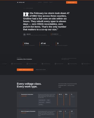 Lineworker (Power Line) Business Reviews Website Template