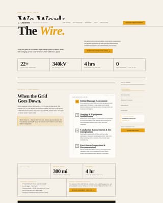 Lineworker (Power Line) Business Professional Website Template