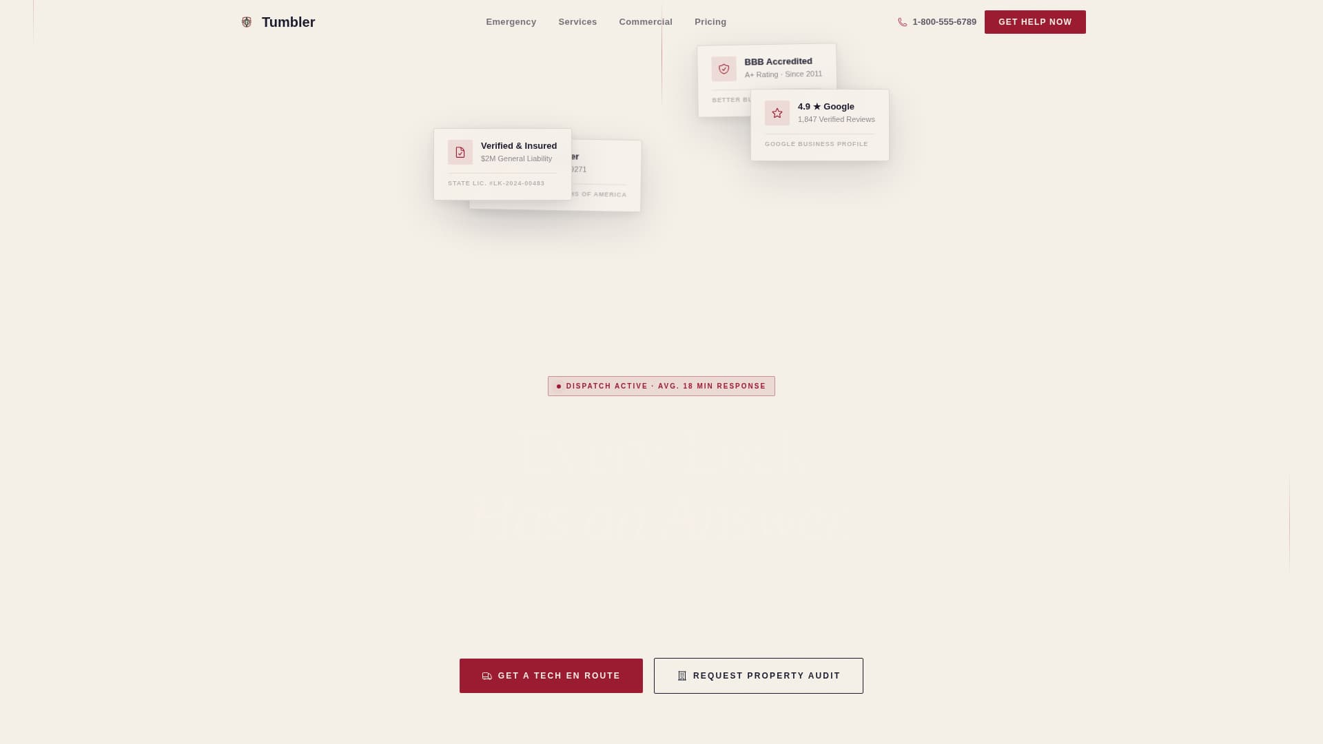 Keymaster — Licensed Emergency Locksmith Landing Page Template